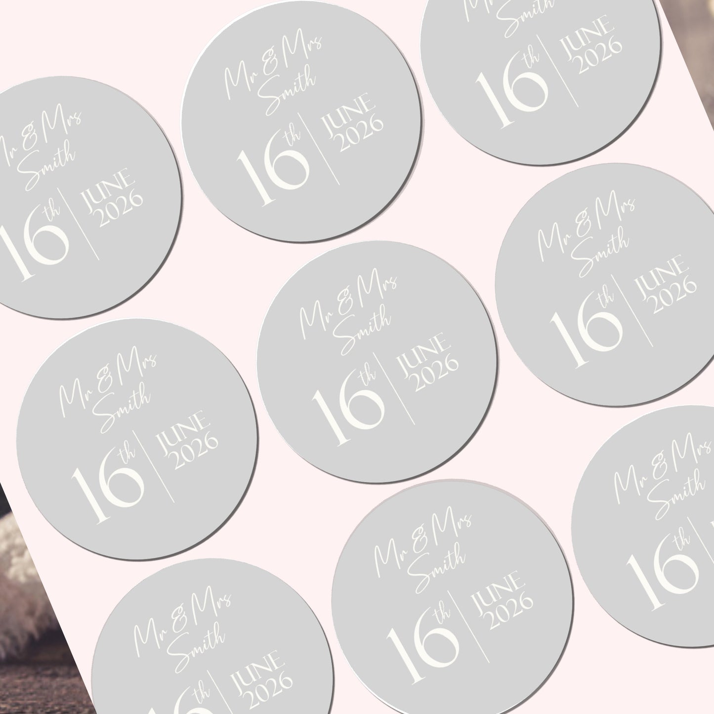 Personalised Wedding Party Stickers