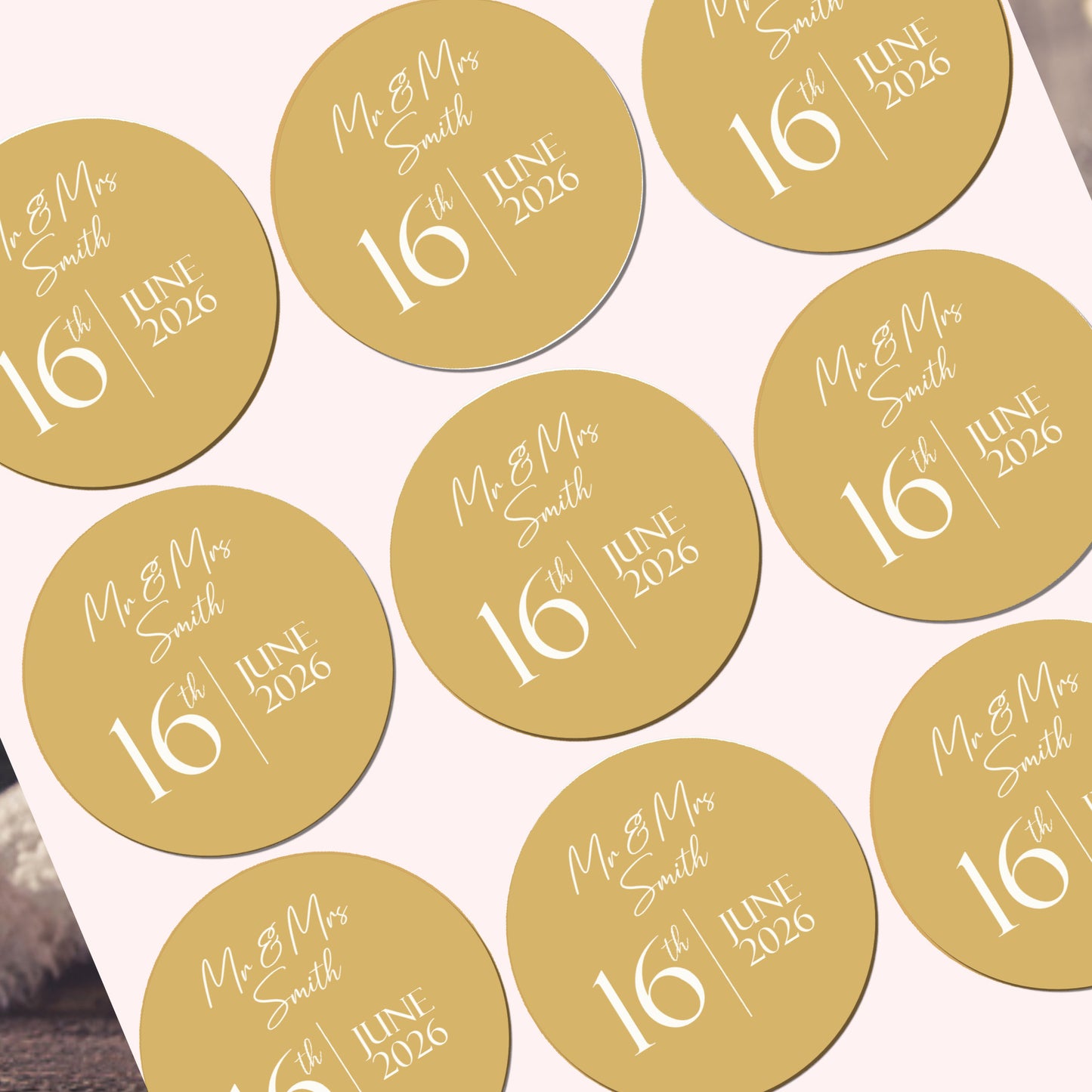 Personalised Wedding Party Stickers