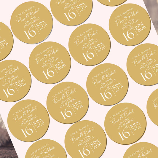 Personalised Engagement Party Stickers