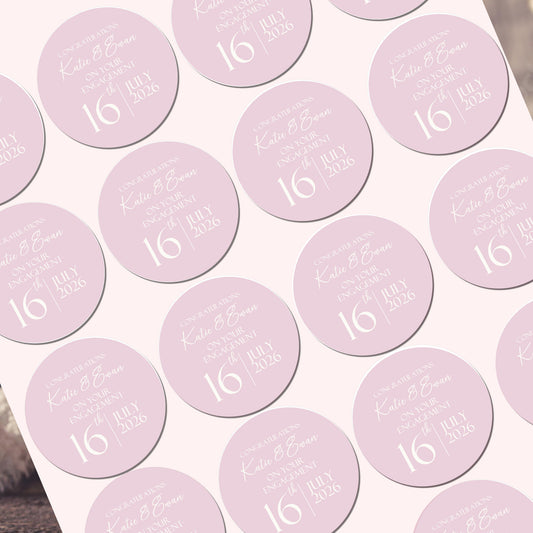 Personalised Engagement Party Stickers