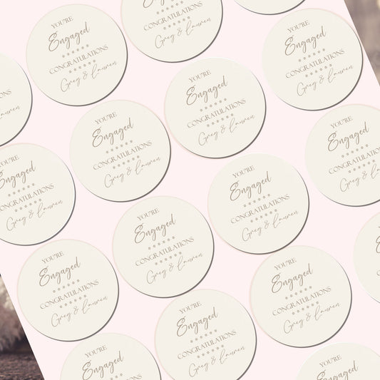 Personalised Engagement Party Stickers