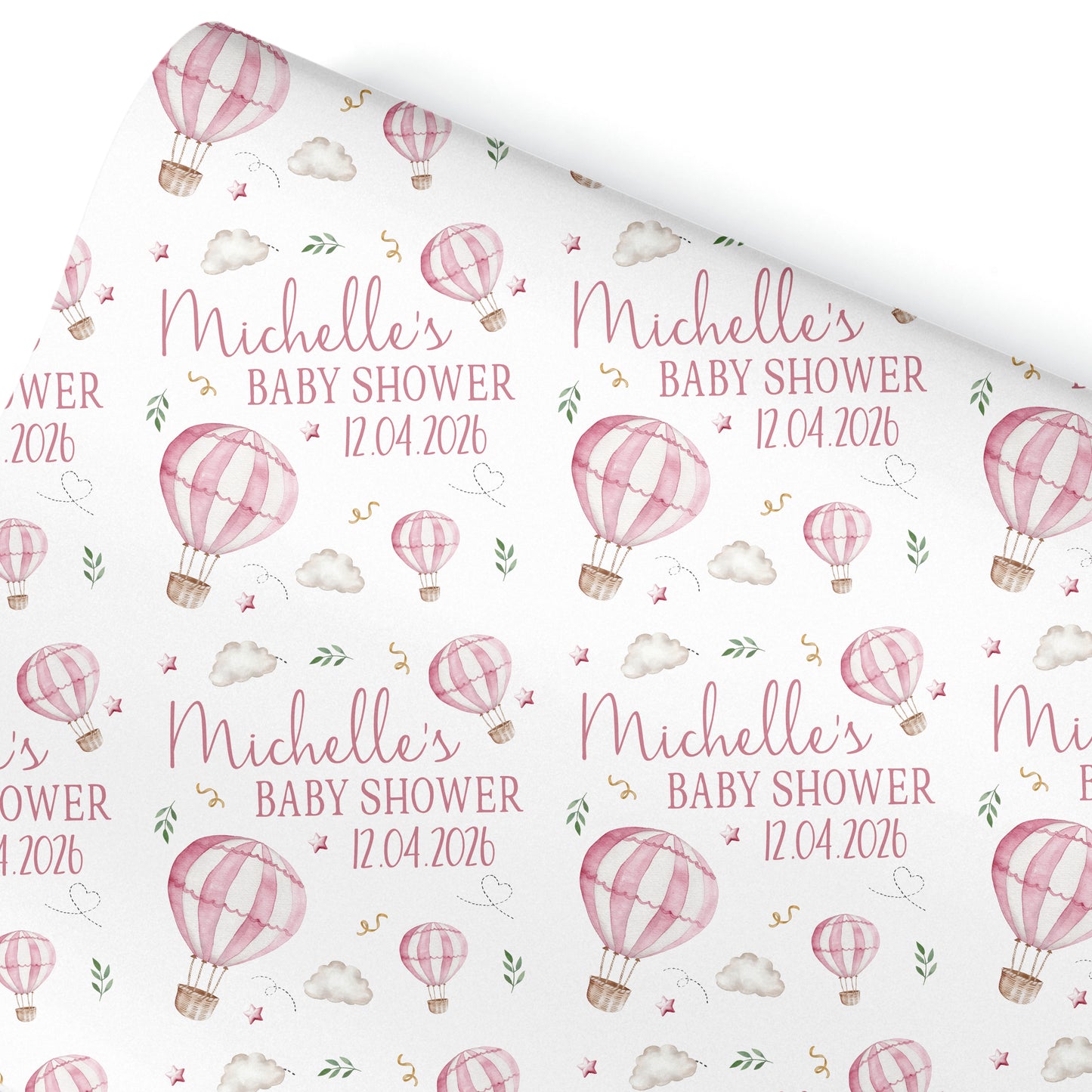 Personalised Gift  Wrapping Paper Baby Shower