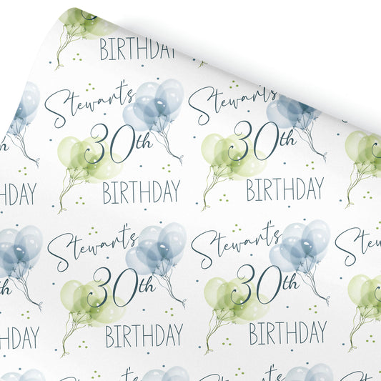 Personalised Birthday Gift Wrapping Paper For Him