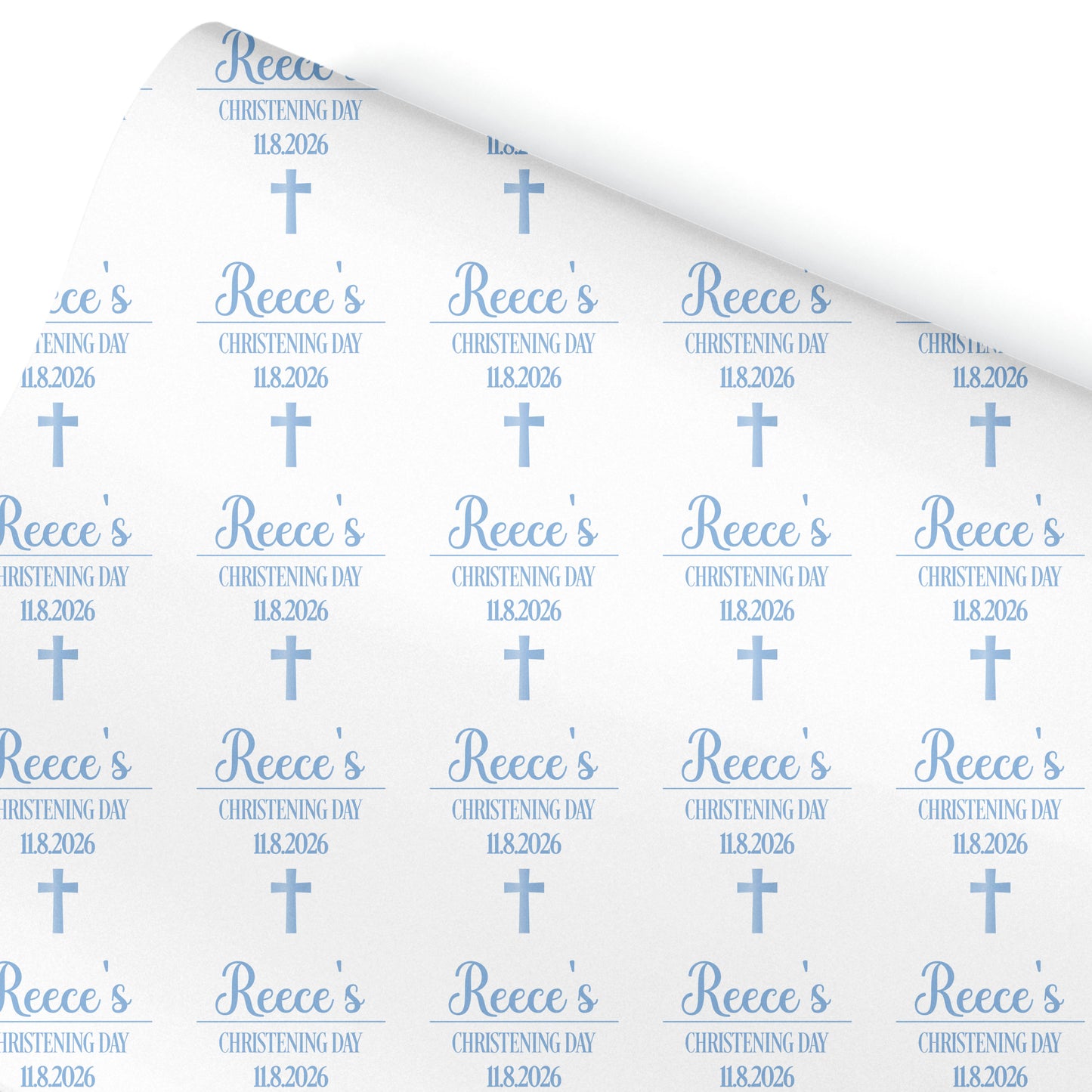 Personalised Christening Gift Wrapping Paper