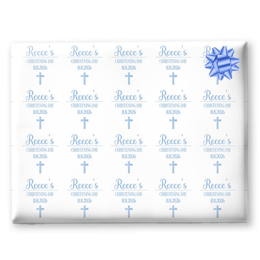 Personalised Christening Gift Wrapping Paper