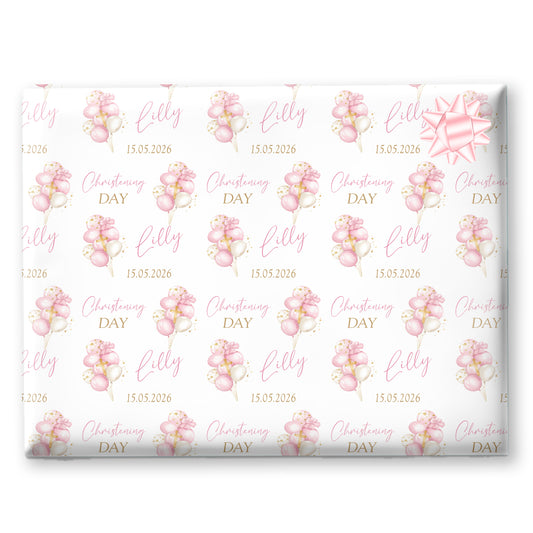 Personalised Christening Gift Wrapping Paper