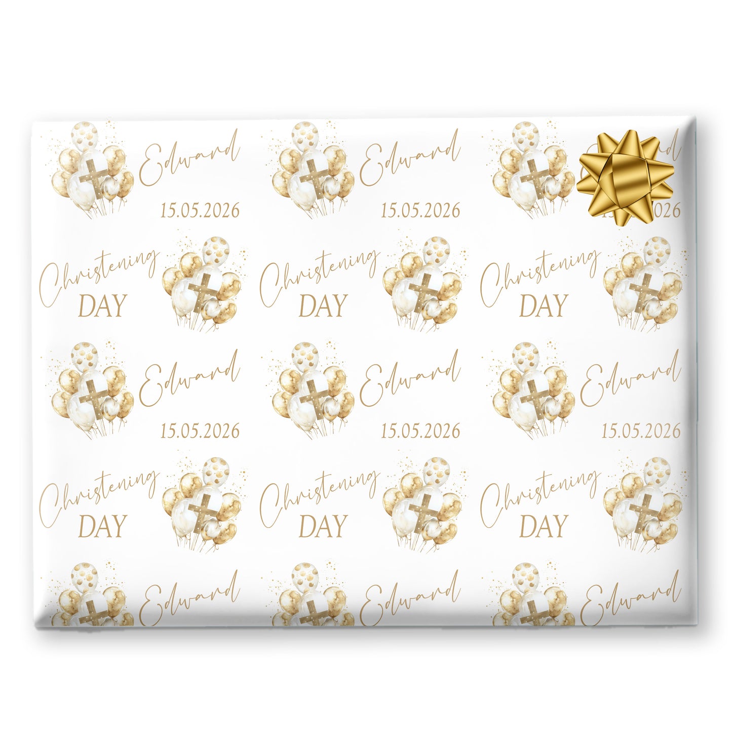 Personalised Christening Gift Wrapping Paper