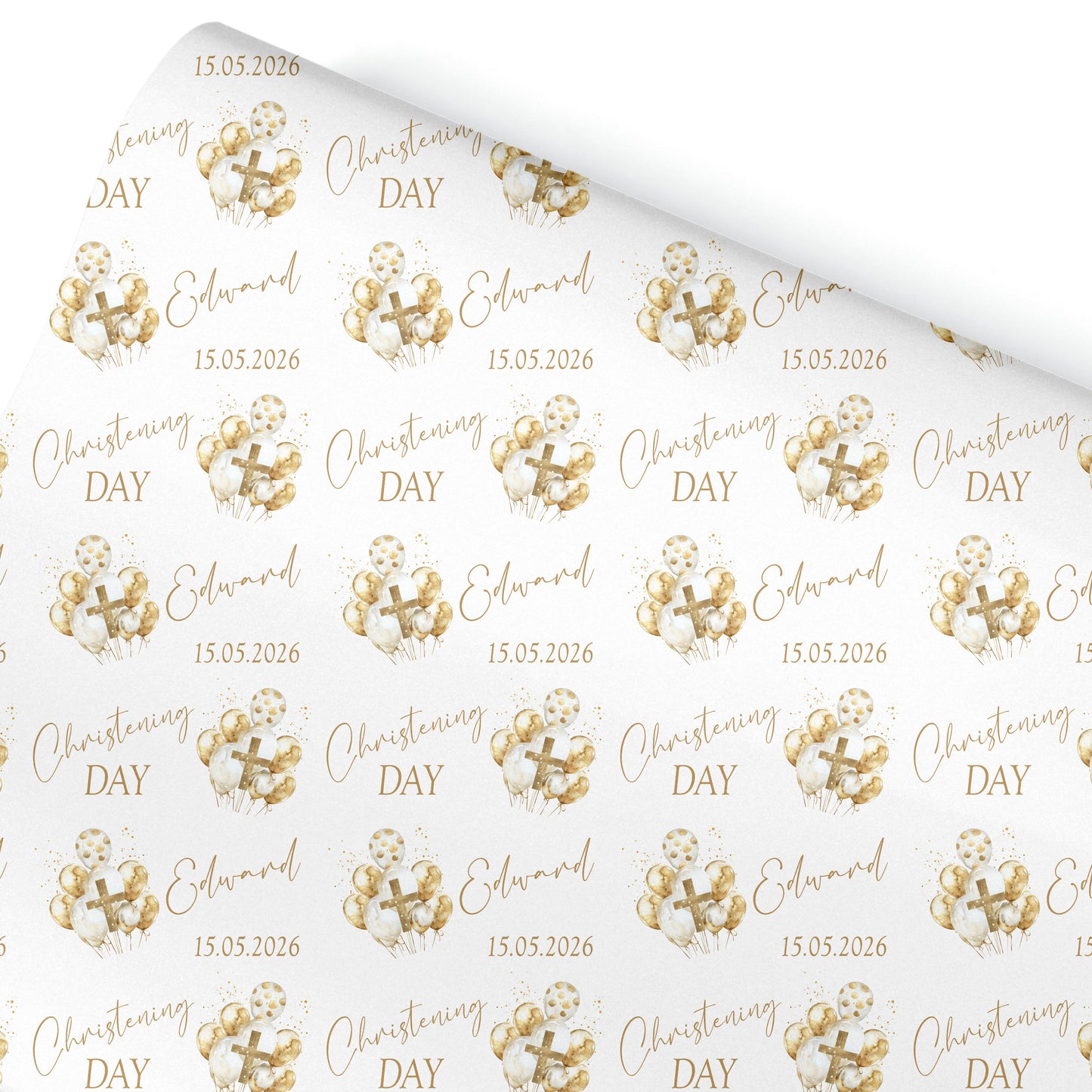 Personalised Christening Gift Wrapping Paper