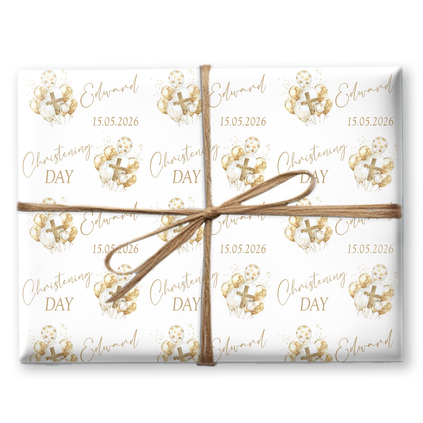 Personalised Christening Gift Wrapping Paper