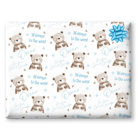 Personalised New Baby Gift Wrapping Paper