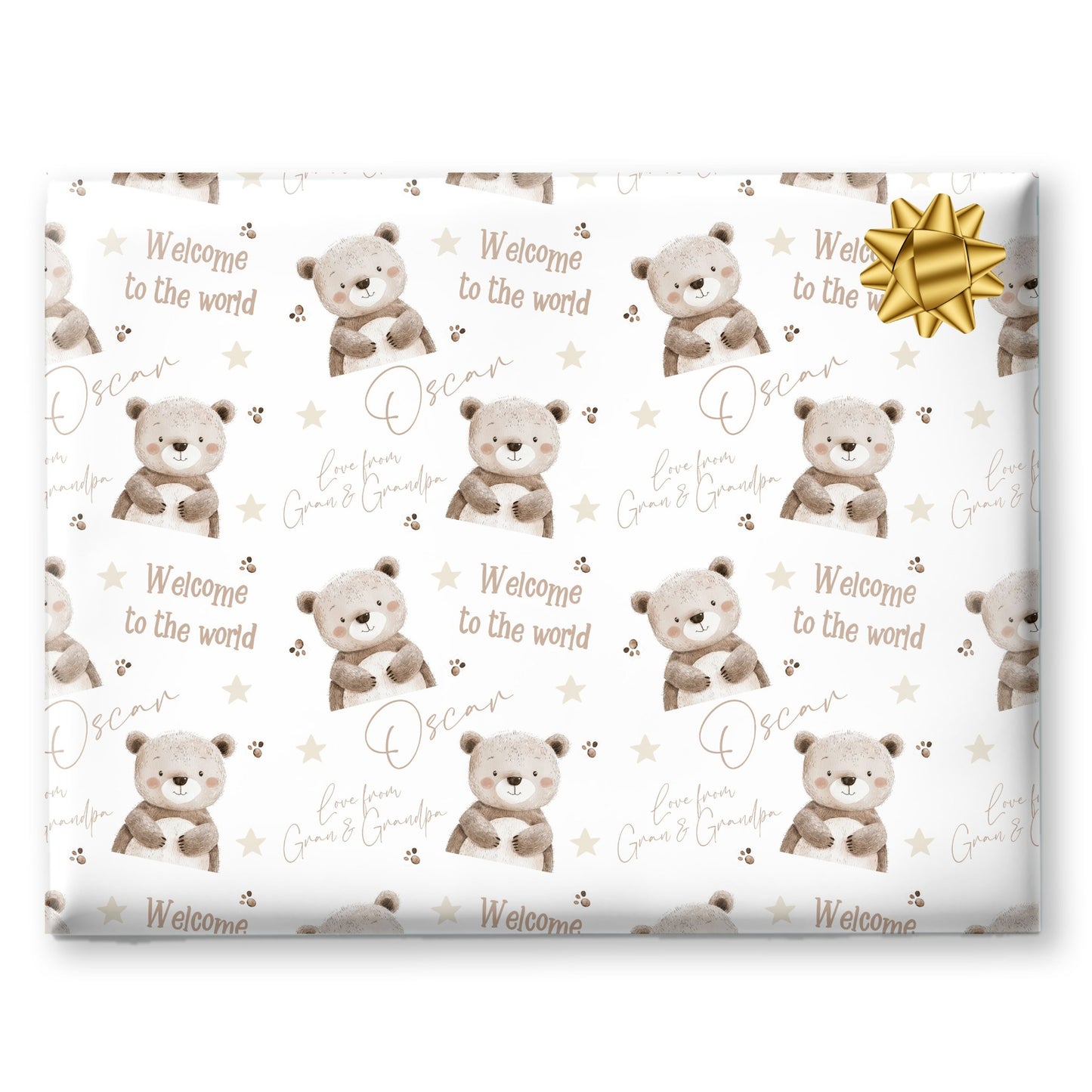 Personalised New Baby Gift Wrapping Paper