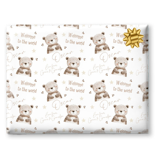 Personalised New Baby Gift Wrapping Paper