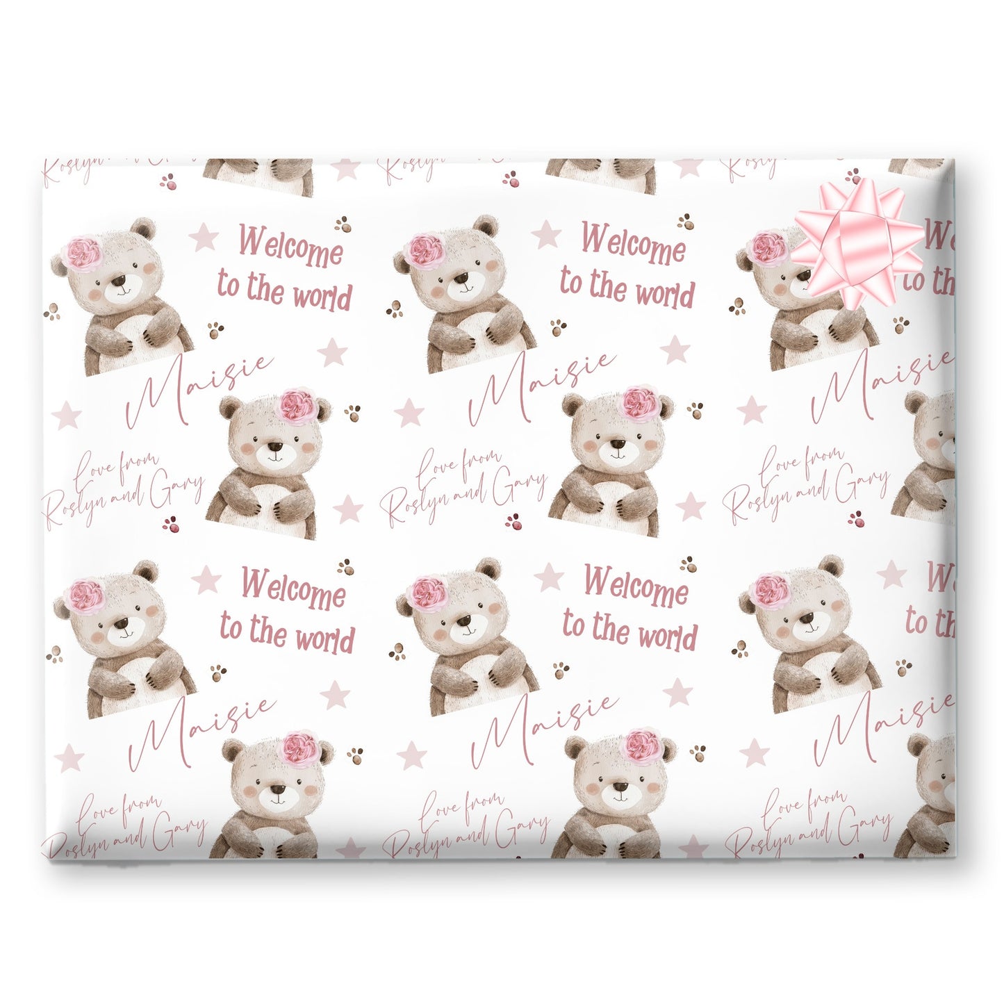 Personalised New Baby Gift Wrapping Paper