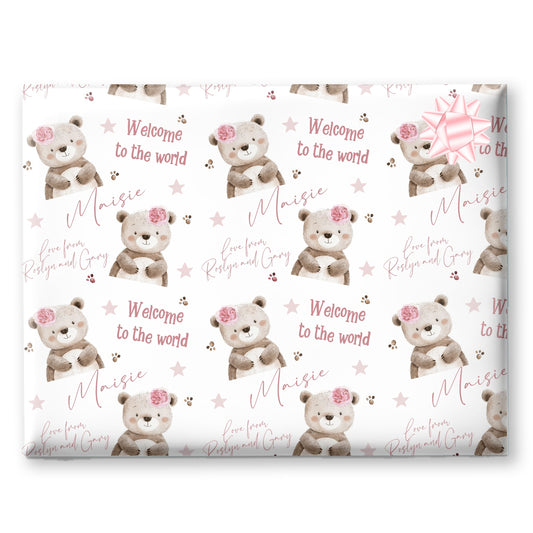 Personalised New Baby Gift Wrapping Paper