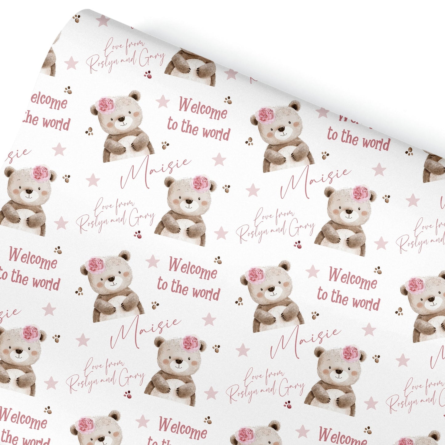 Personalised New Baby Gift Wrapping Paper