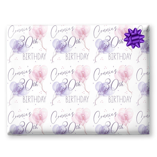 Personalised Birthday Gift Wrapping Paper For Her
