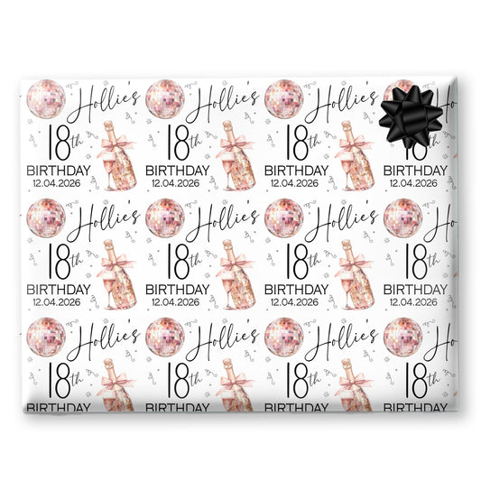 Personalised Birthday Gift Wrapping Paper For Her