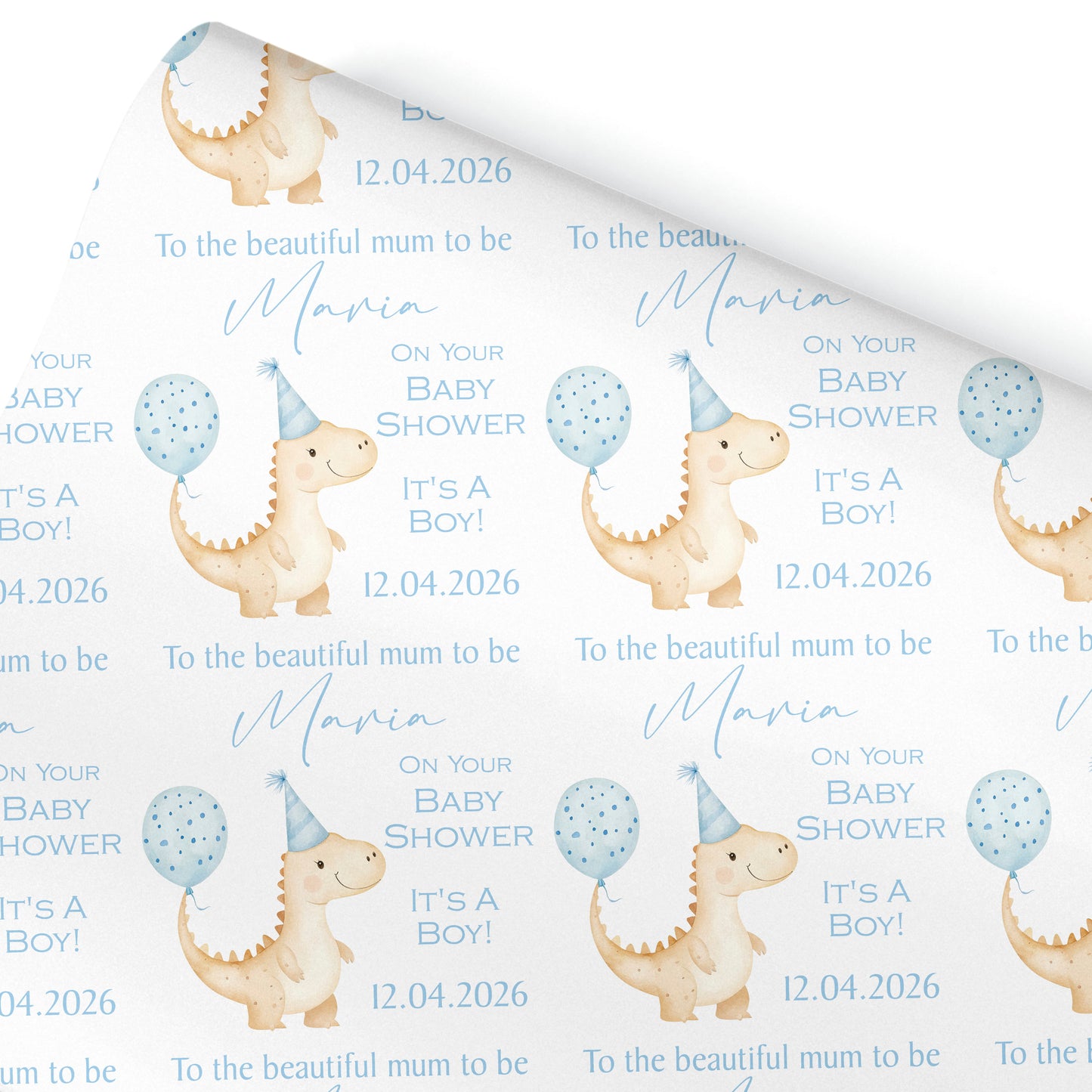 Personalised Baby Shower Gift Wrapping Paper - Cute Gift Wrap