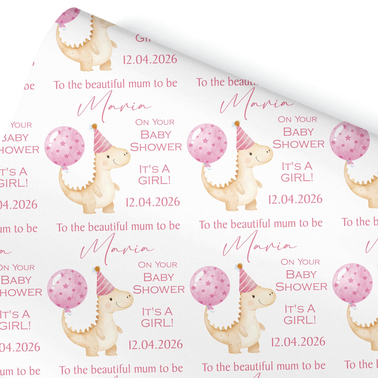 Personalised Baby Shower Gift Wrapping Paper - Cute Gift Wrap