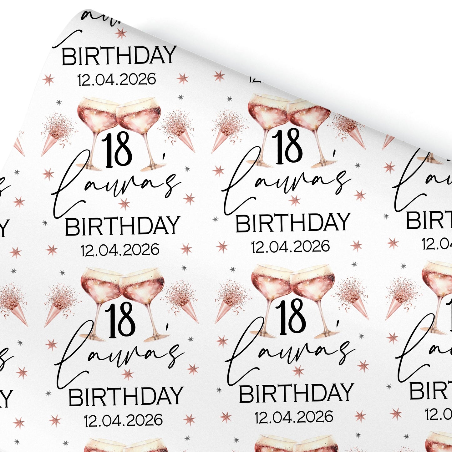 Personalised Birthday Gift Wrapping Paper For Her