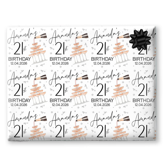 Personalised Birthday Gift Wrapping Paper For Her