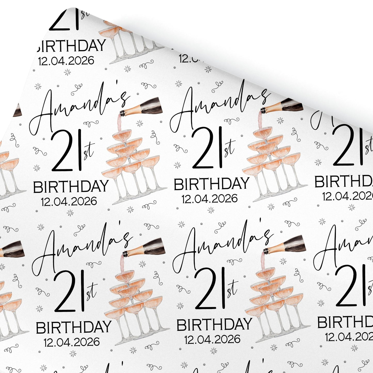 Personalised Birthday Gift Wrapping Paper For Her