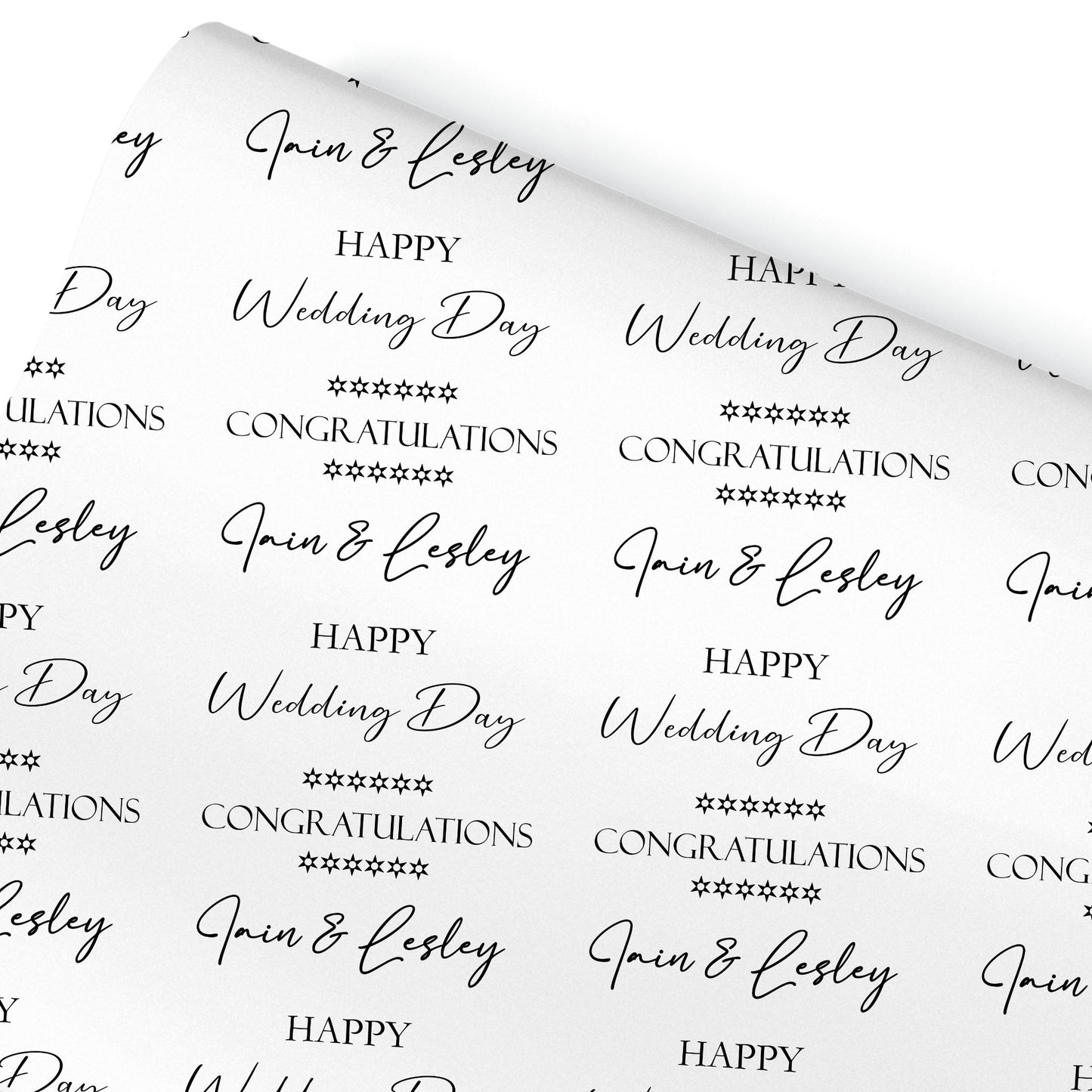 Personalised Wedding Day Congratulations Gift Wrapping Paper