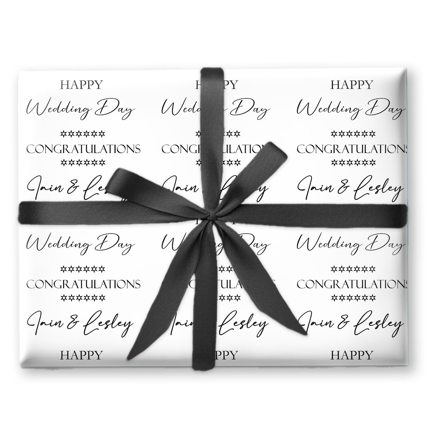 Personalised Wedding Day Congratulations Gift Wrapping Paper