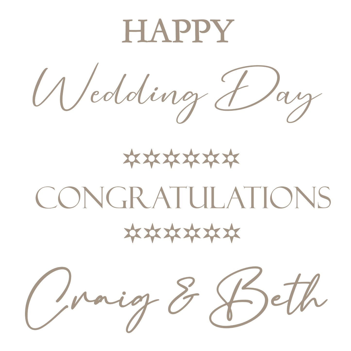 Personalised Wedding Day Congratulations Gift Wrapping Paper