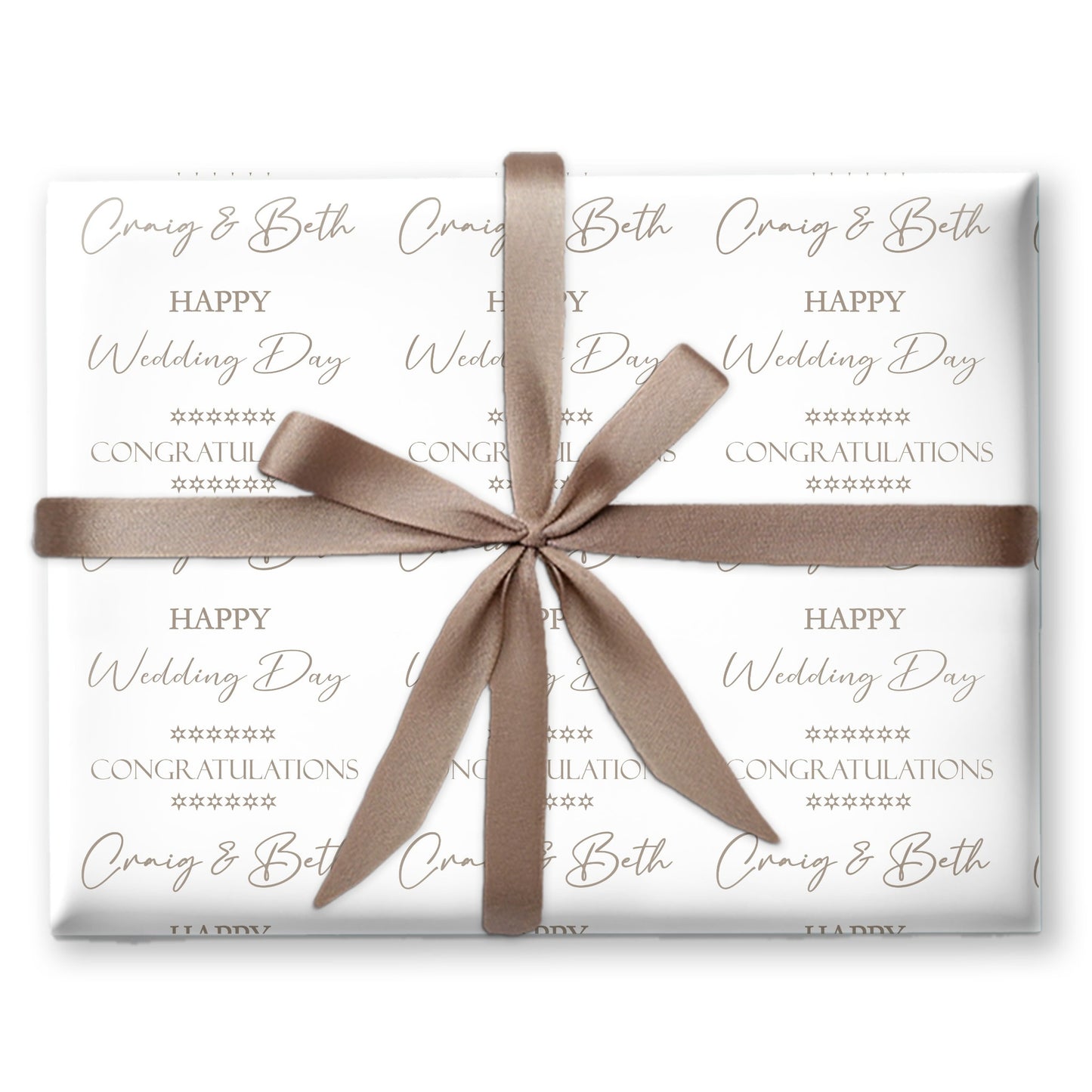 Personalised Wedding Day Congratulations Gift Wrapping Paper