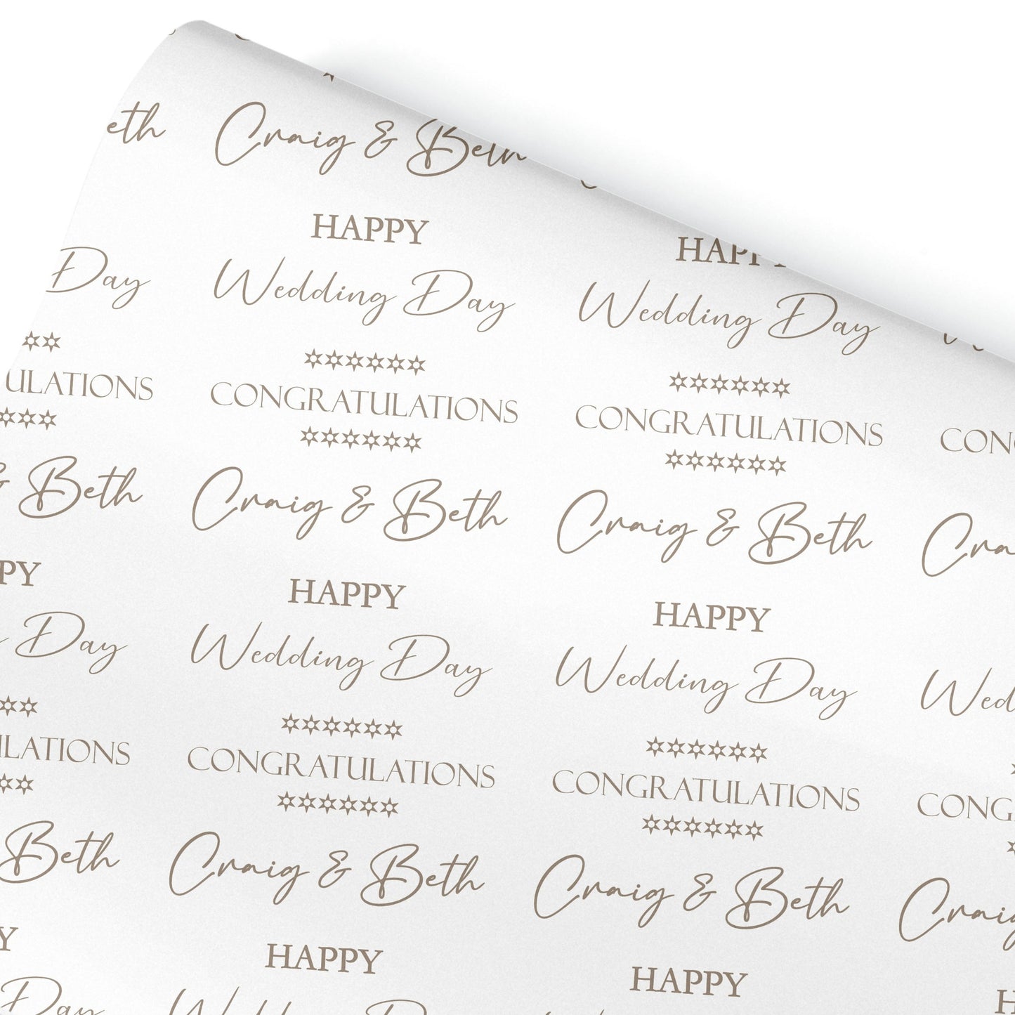 Personalised Wedding Day Congratulations Gift Wrapping Paper