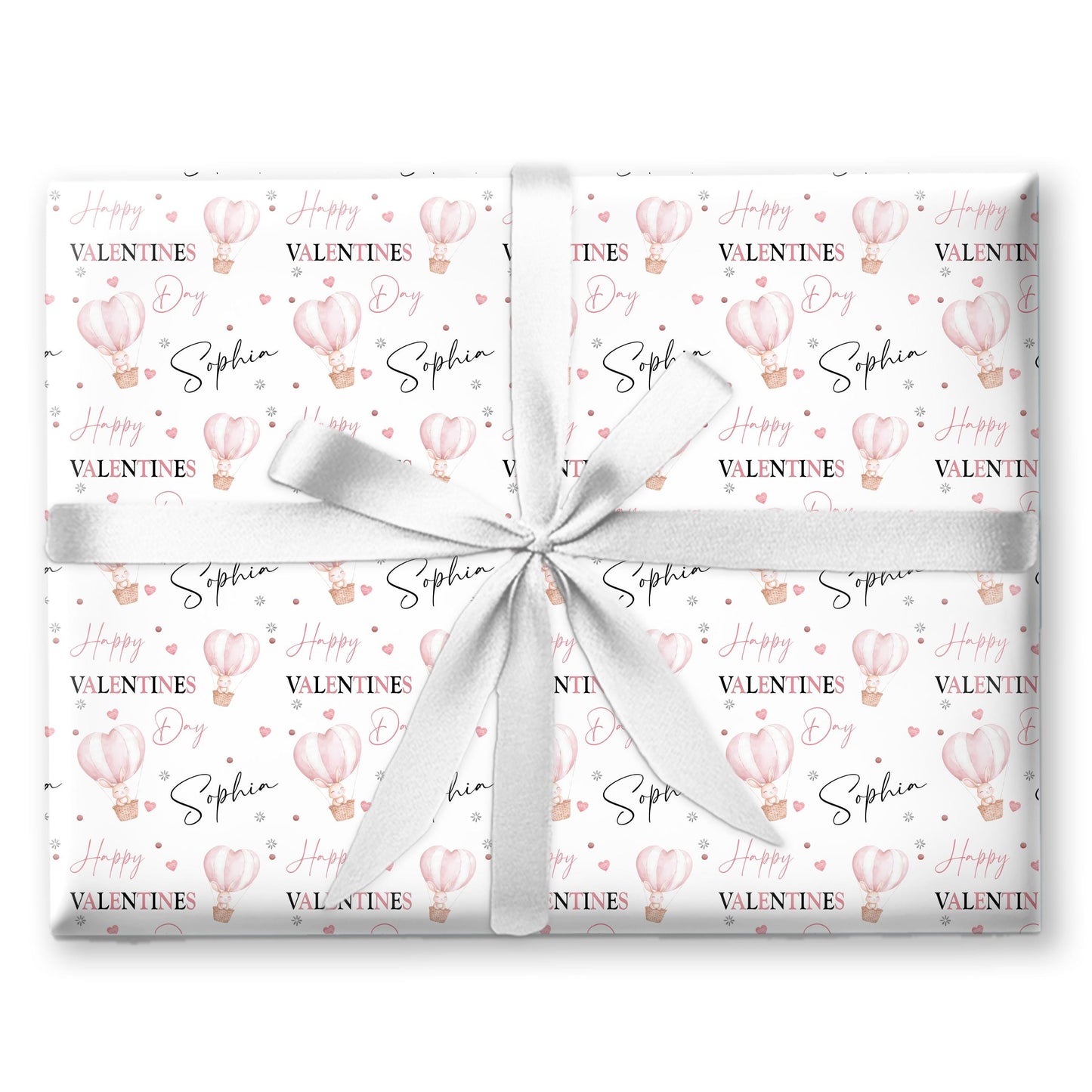 Personalised Valentines Wrapping Paper, Custom Gift Wrap for Kids, Birthday paper, cute animal gift wrap Gift Wrap, Hot air balloon paper