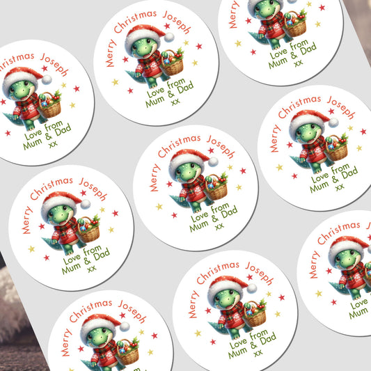 Personalised Christmas stickers for gift tags name labels present wrapping
