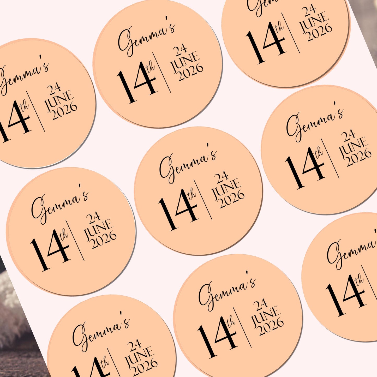 Birthday Stickers Party Bags Sweet Cone Thank You Stickers Labels Tags