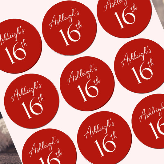 Personalised Birthday Stickers | Party Bag Labels | Custom Name & Age Stickers | Birthday Favour Stickers | Kids Party Decoration