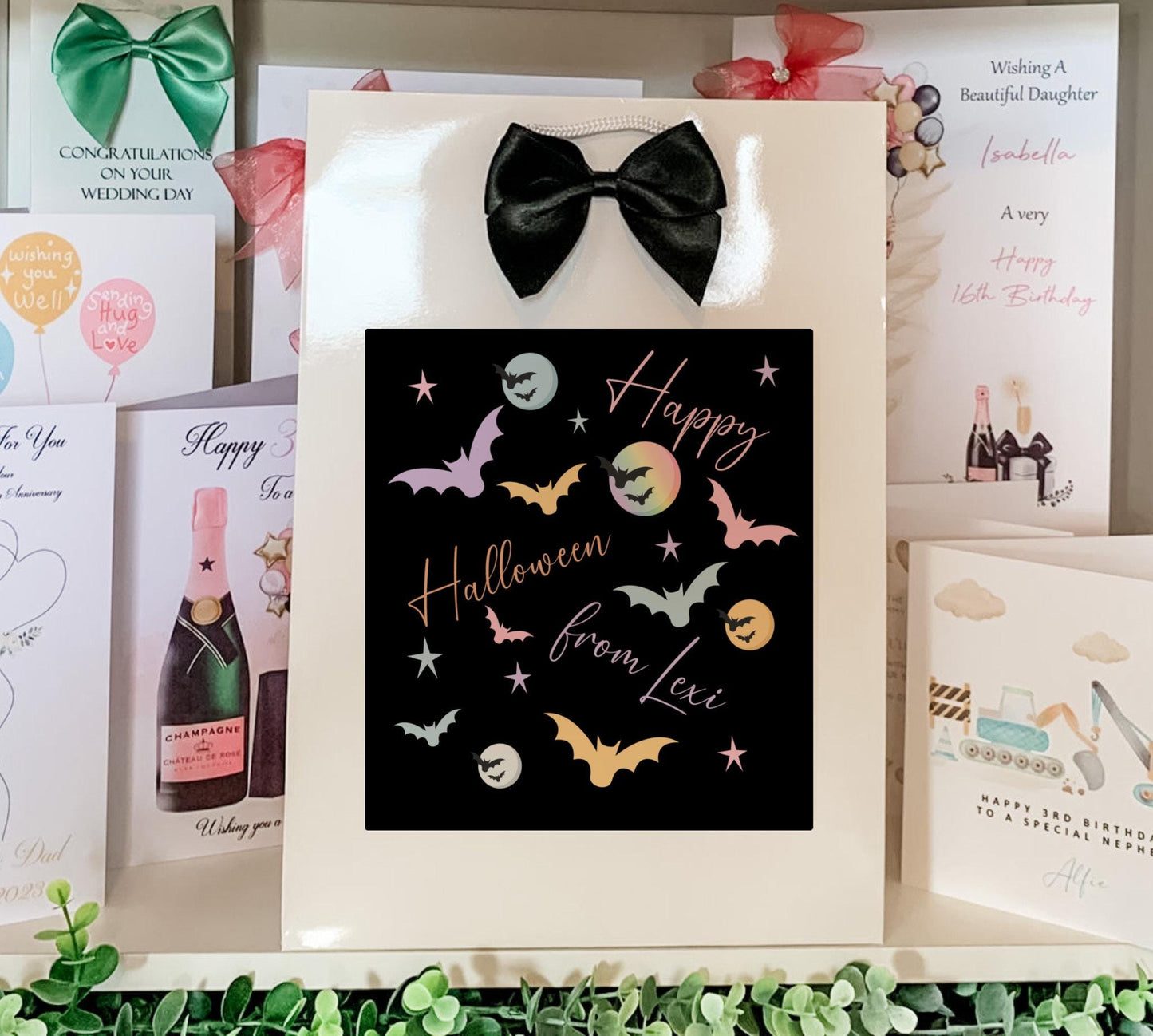 Personalised Halloween  Gift Bag Son Daughter Grandson Granddaughter Pastel Halloween