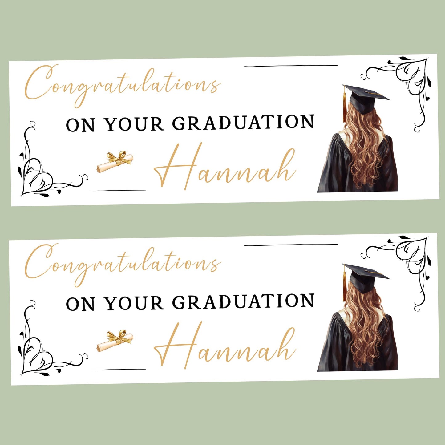 Personalised Graduation Banner Congratulations, Party Banner, Custom Banner, Party Decor, Well done Banner