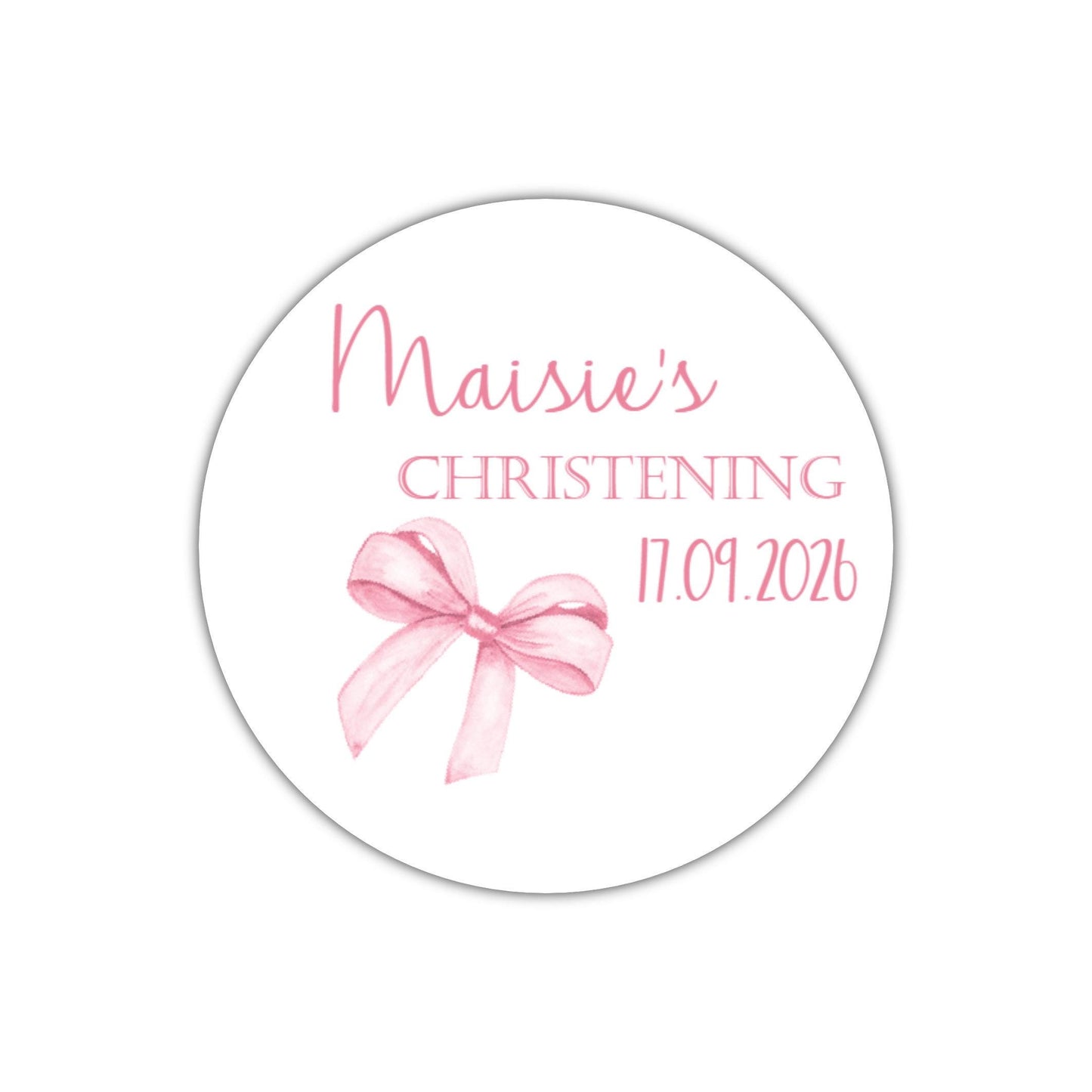 Personalised Christening Stickers, Party Bag Stickers, Sweet Cone Bags Party Favours Baptism