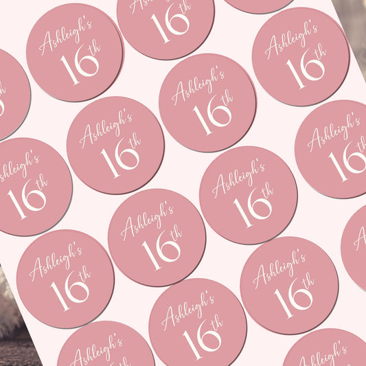 Personalised Birthday Stickers | Party Bag Labels | Custom Name & Age Stickers | Birthday Favour Stickers | Kids Party Decoration