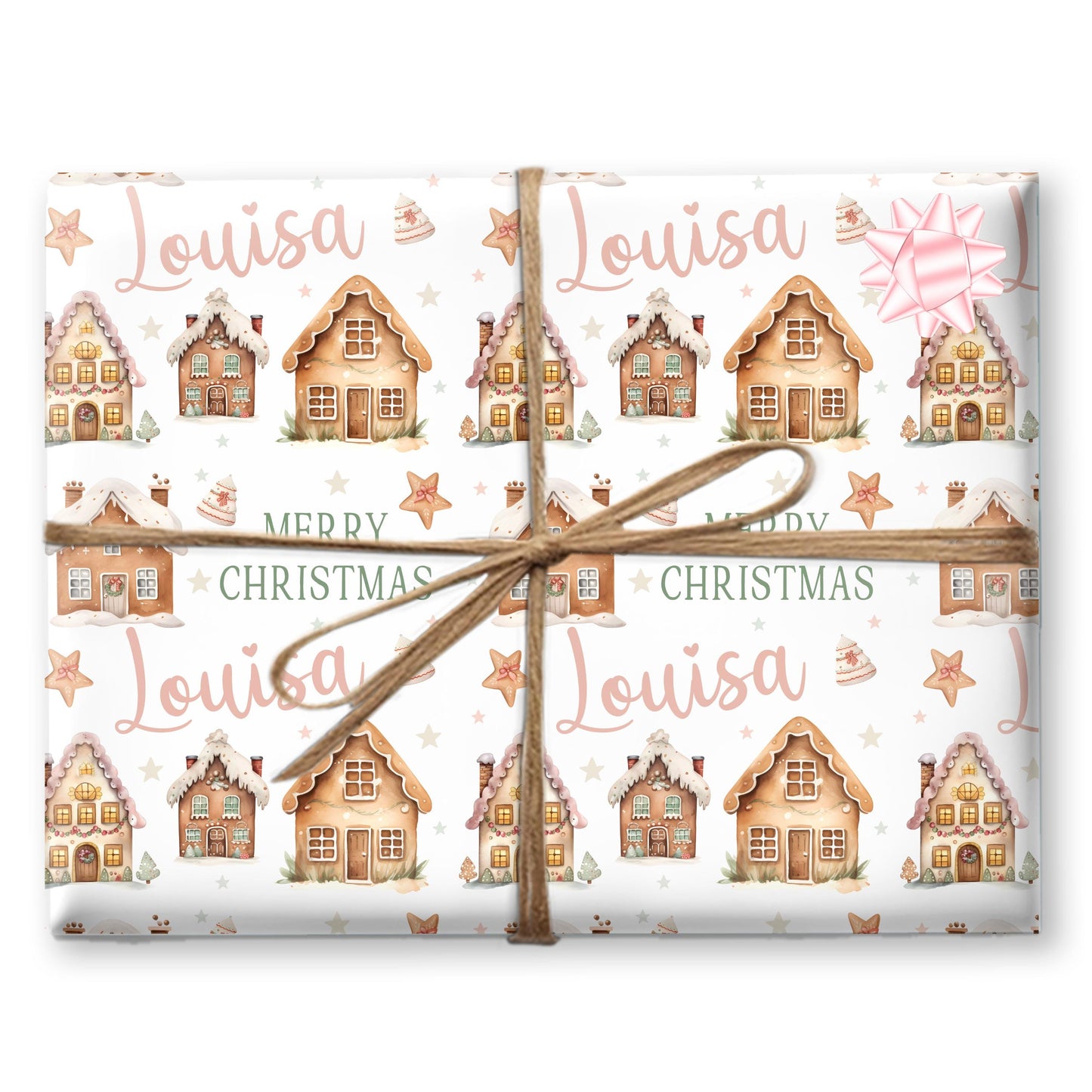 Personalised Gift Wrap | Personalised Christmas Wrapping Paper | Personalised Gift Wrap | Fun Gift Wrap |  Gingerbread Gift Wrap