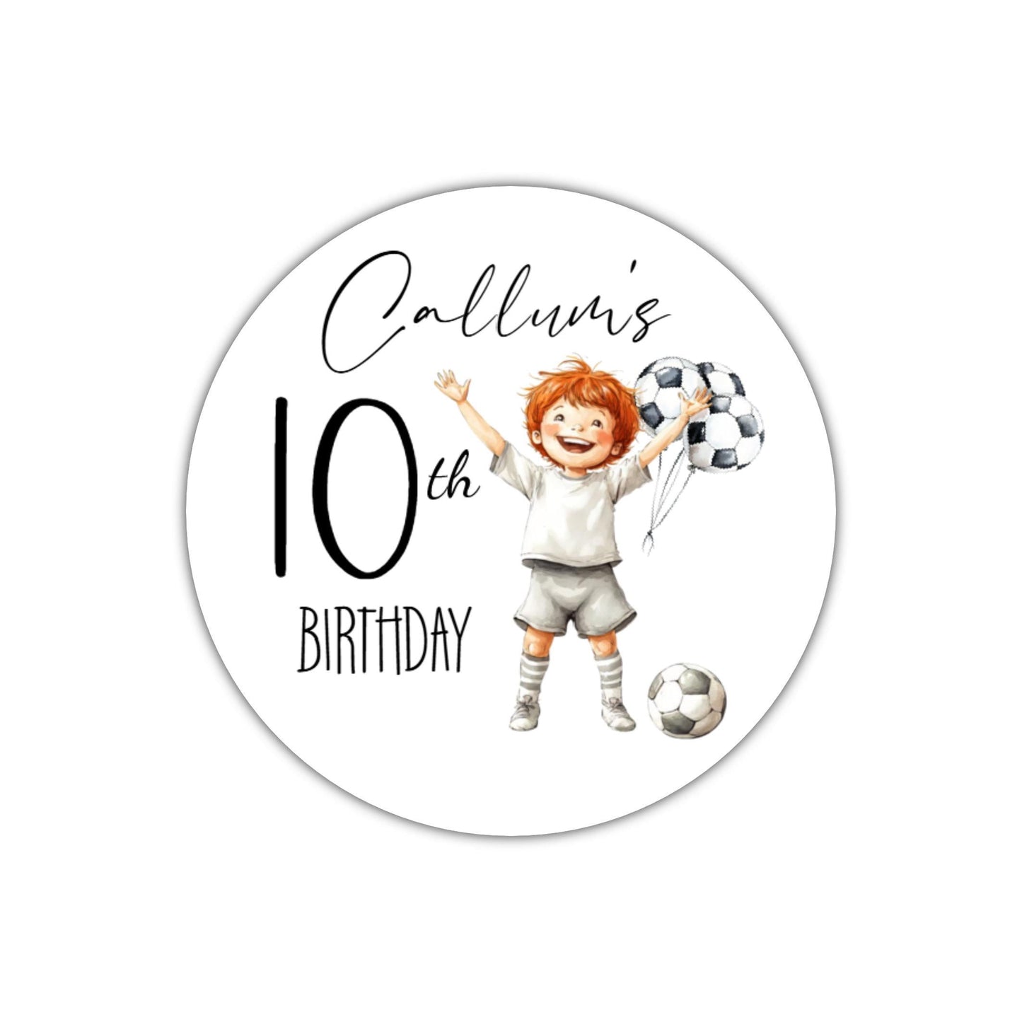 Personalised Football Party Stickers for Favours Party Bags Boys Girls Football