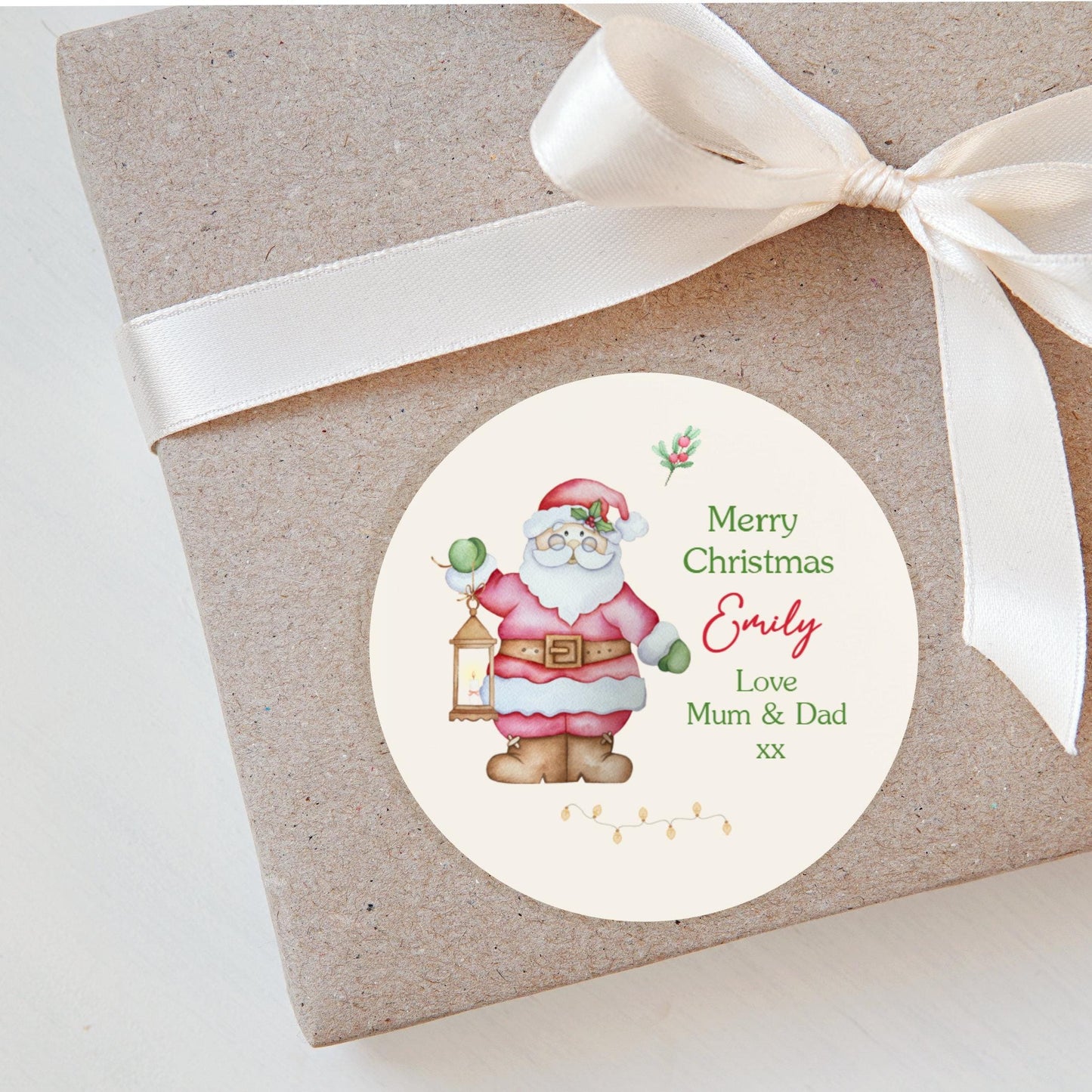 Personalised Christmas Stickers Labels For Wrapping Gifts, Name Tag