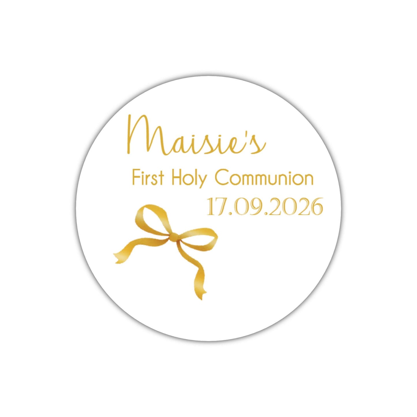 Personalised First Holy Communion Stickers, Party Bag Stickers, Sweet Cone Bags Party Favours Baptism Christening