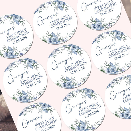 Personalized First Holy Communion Stickers, Party Favor Labels, Confirmation, Christening stickers