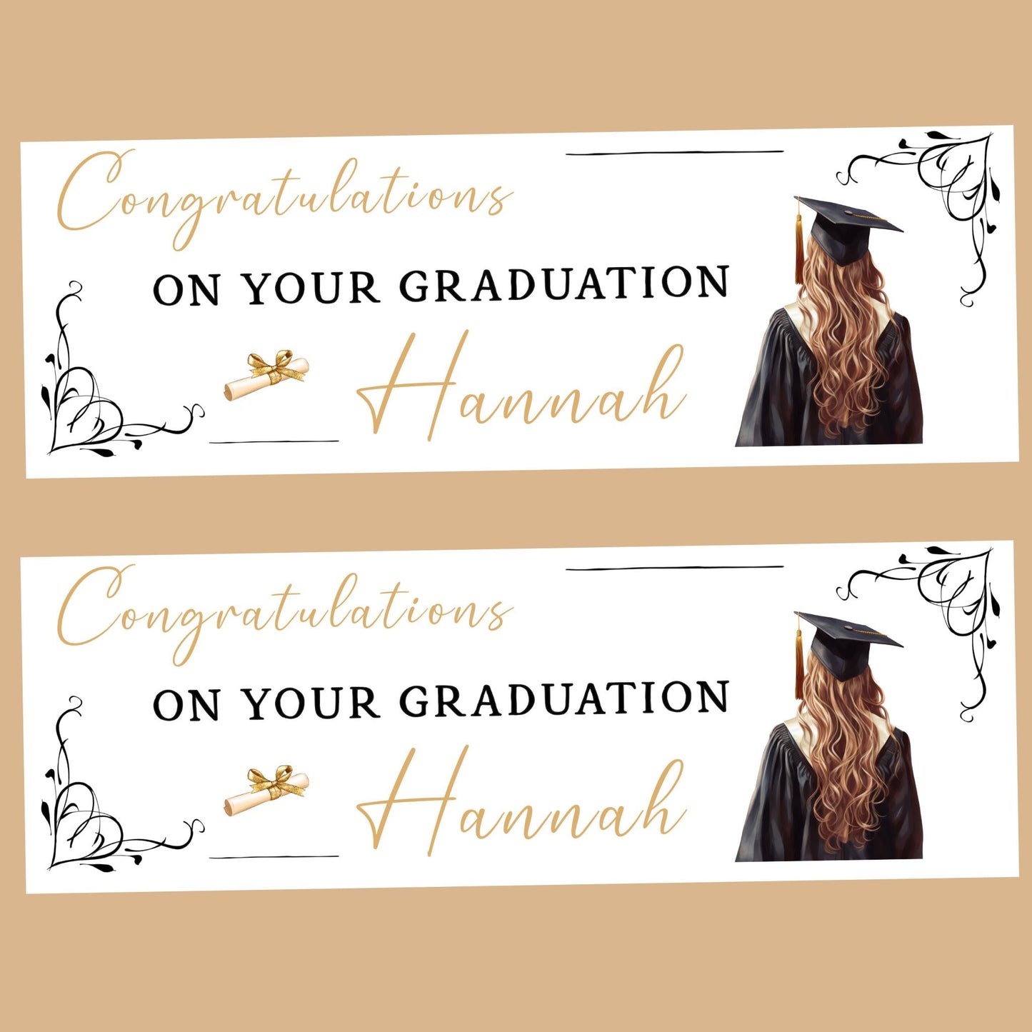 Personalised Graduation Banner Congratulations, Party Banner, Custom Banner, Party Decor, Well done Banner
