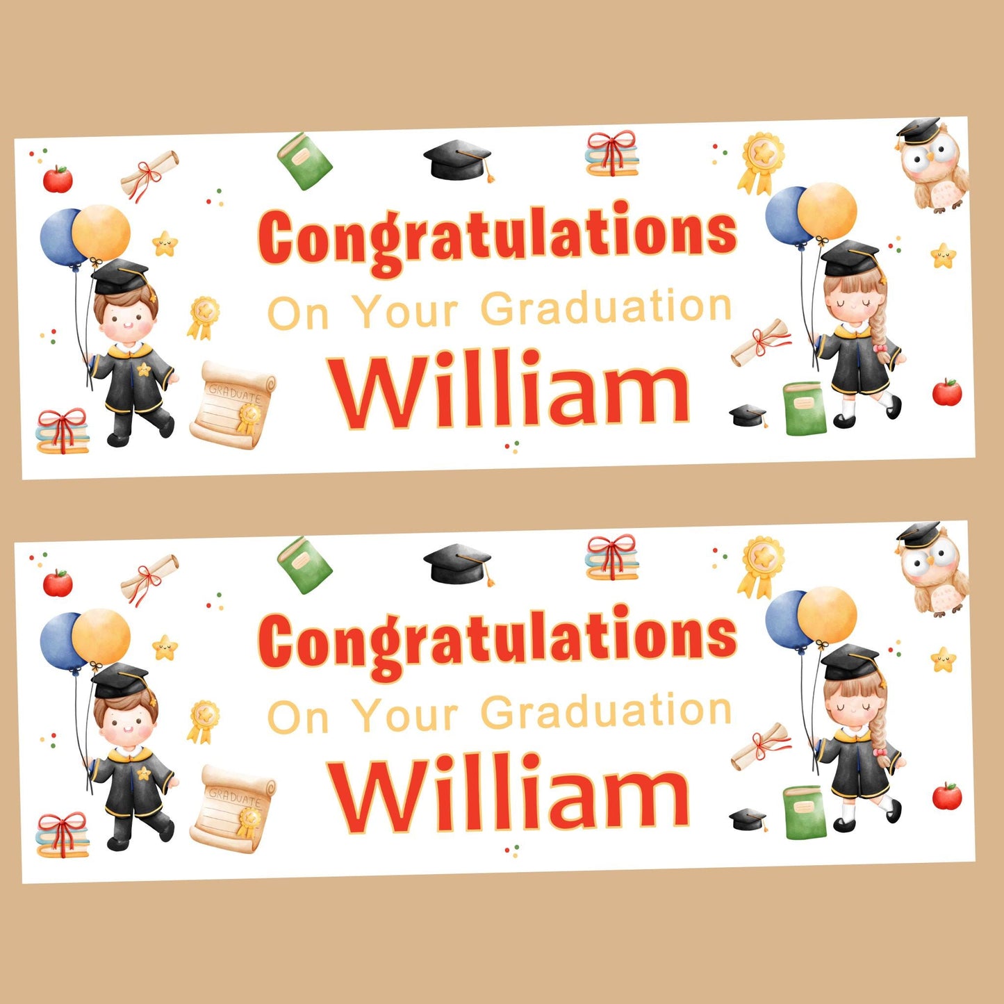 Nursery Graduation Banner , Personalised Nursery Party Banner, Custom Banner,  Well done Banner, Pre-School Graduation, Leaving Nursery