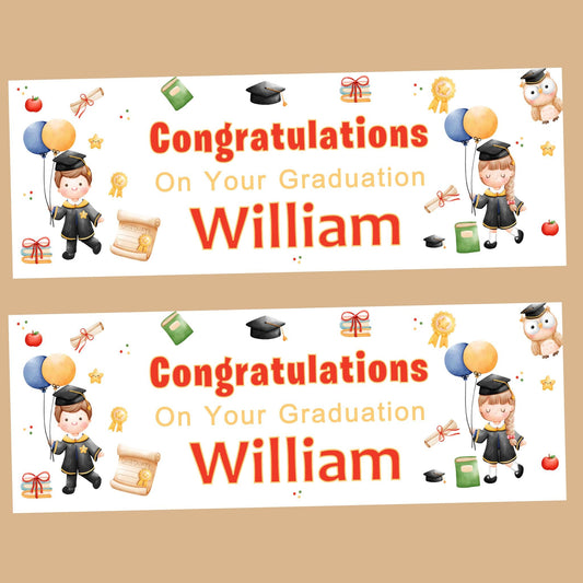 Nursery Graduation Banner , Personalised Nursery Party Banner, Custom Banner,  Well done Banner, Pre-School Graduation, Leaving Nursery