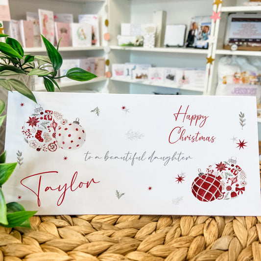 Personalised Christmas Money Holder Gift Wallet Christmas Cash Gift For You