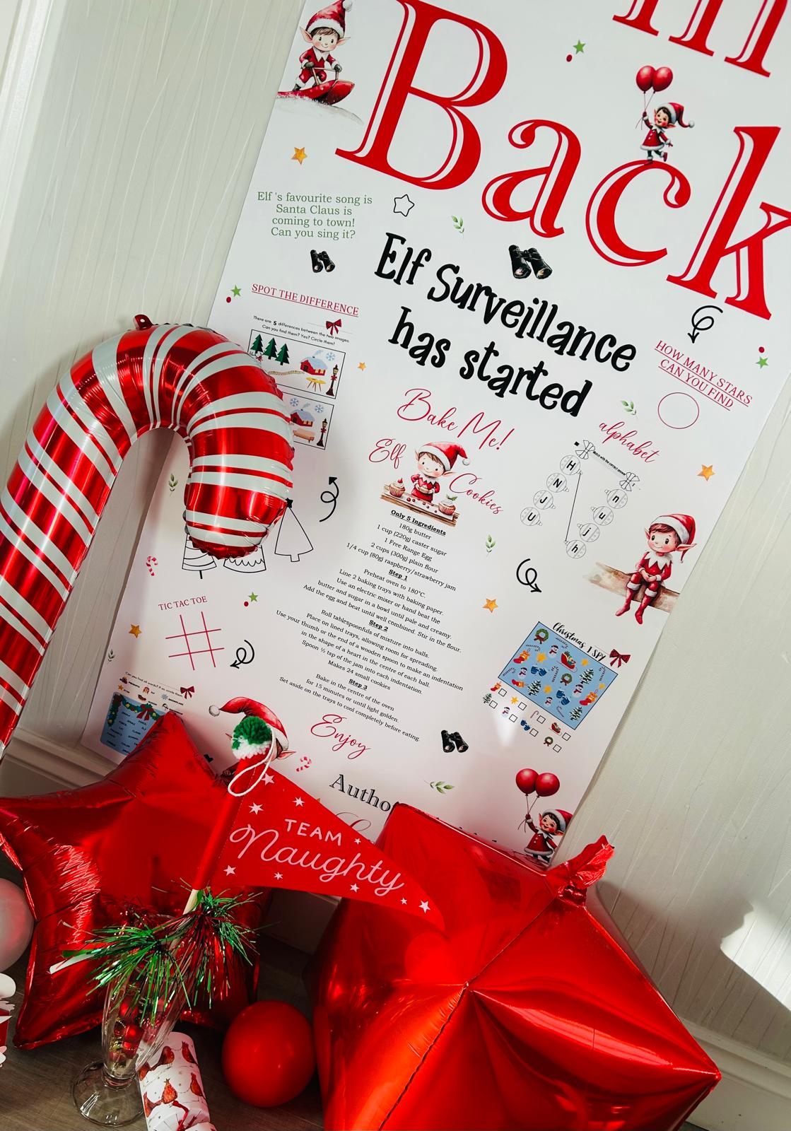 Christmas Elf Arrival Activity Banner  Elf Fun Colouring banner, Elf Banner Kids