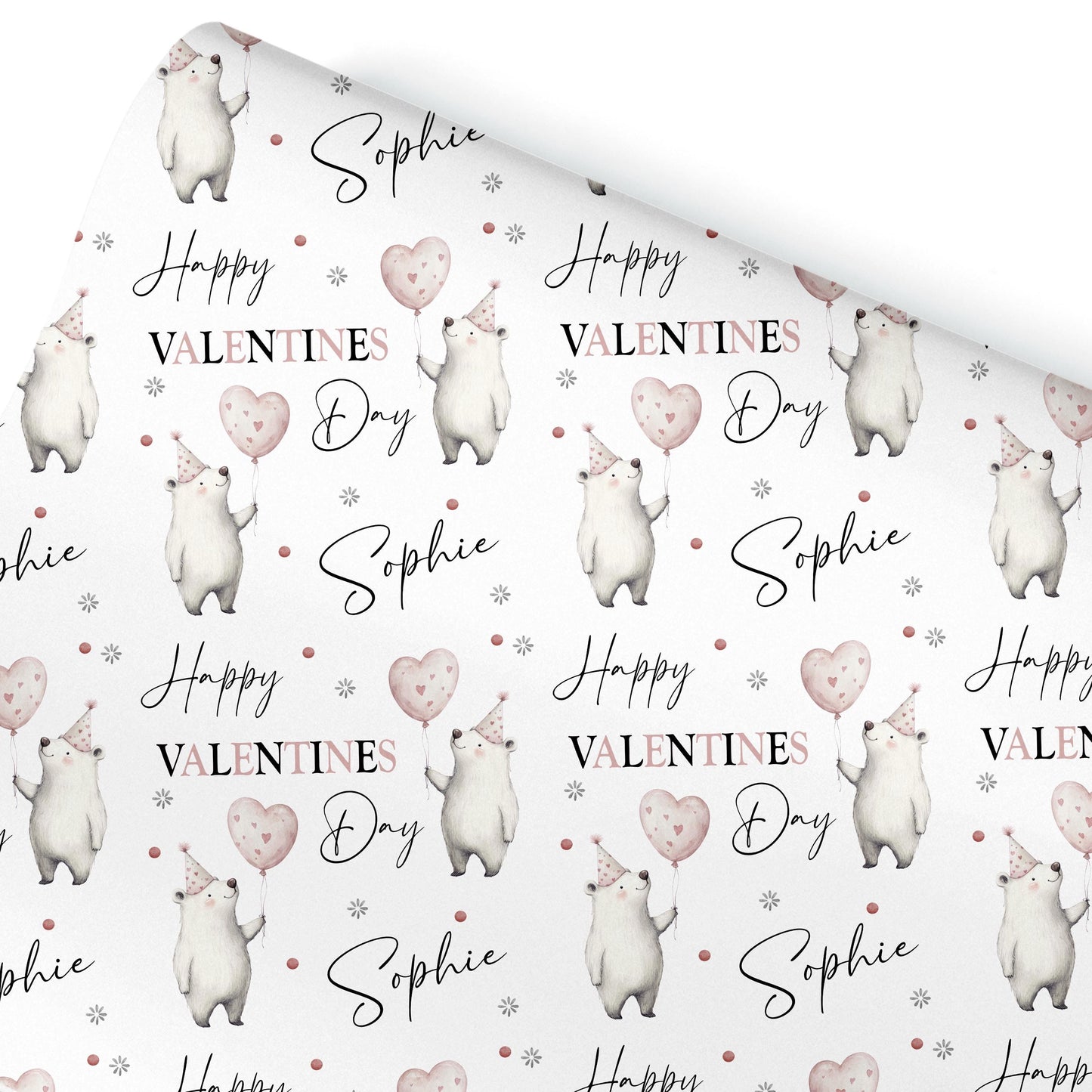 Personalised Teddy bear Wrapping Paper, Custom Gift Wrap for Kids & Baby Birthday Baby Shower and Birthday Christening wrapping paper
